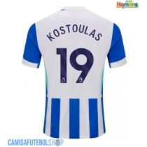 Camisa de time de futebol Brighton Charalampos Kostoulas #19 Replicas 1º Equipamento 2025-26 Manga Curta